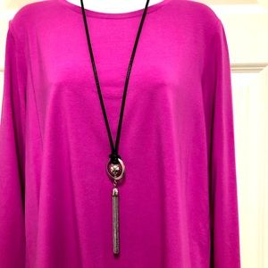 Necklace on a leather cord